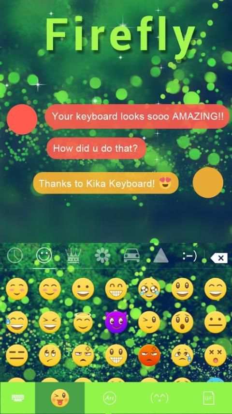 Firefly Emoji Keyboard Theme स्क्रीनशॉट 2