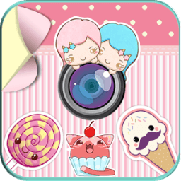 ikon Kawaii Stiker Editor Foto