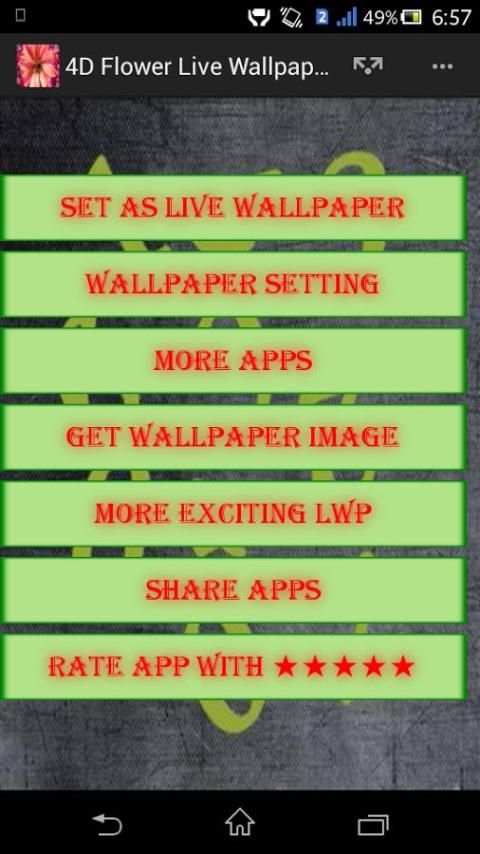 4D Flower Live Wallpaper 6 تصوير الشاشة