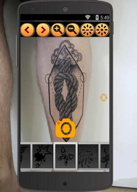 Tattoo Camera Designer 5 تصوير الشاشة