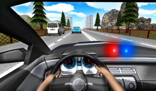 Police Driving In Car स्क्रीनशॉट 1