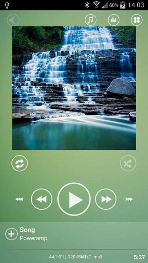 Poweramp Skin Sphere Green screenshot 4