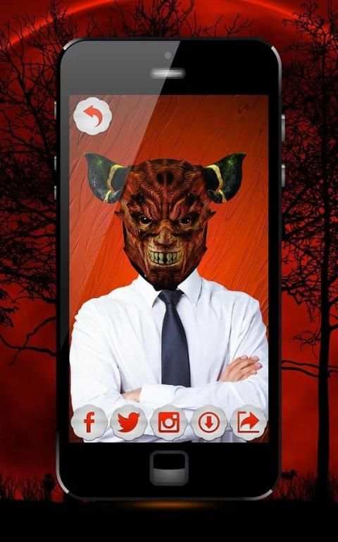 Menakutkan Topeng Foto Editor screenshot 1