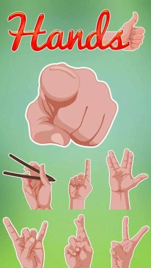 Keyboard Sticker Hand Emotes 5 تصوير الشاشة
