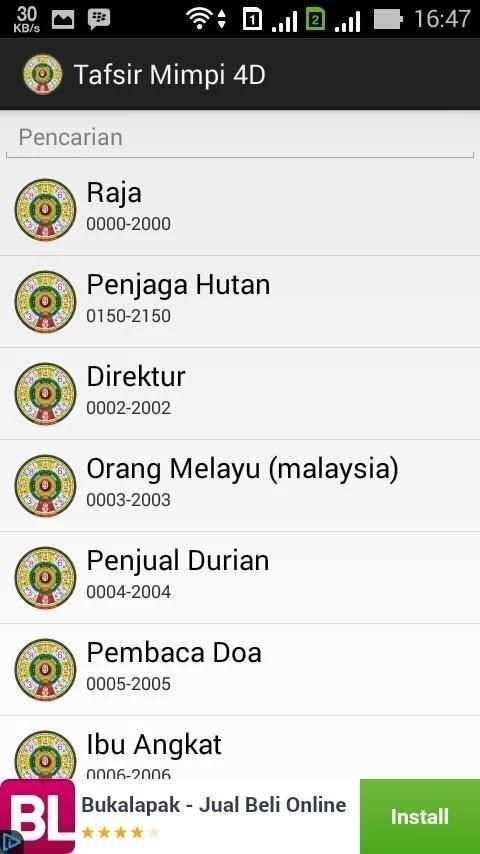 Tafsir Mimpi Togel 2D 3D 4D 1 تصوير الشاشة