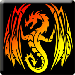 التنين القبلية الوشم خلفية حية أيقونة