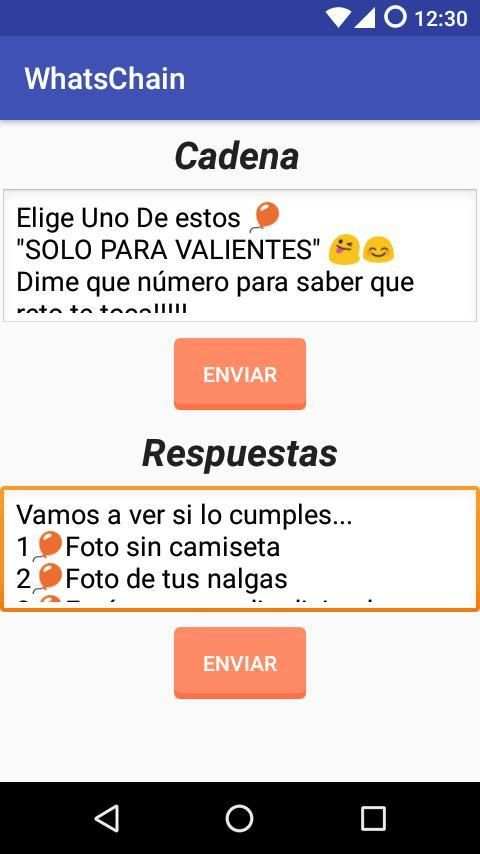Cadenas para WhatsApp screenshot 1