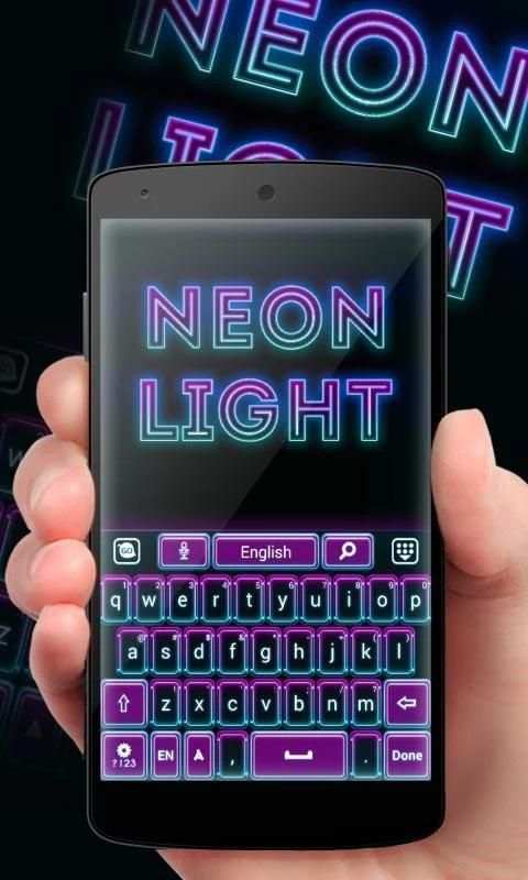 Neon Lights GO Keyboard Theme скриншот 6