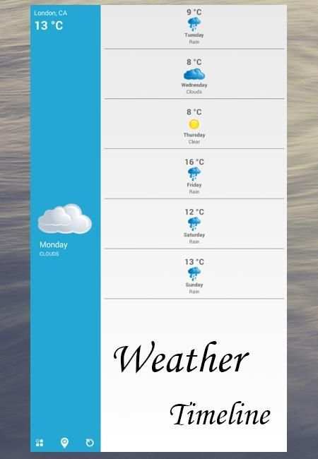 Weather Timeline 7 تصوير الشاشة