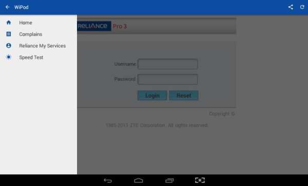Reliance 4G/LTE Wipod App screenshot 8