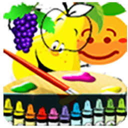 Color fun fruit icon