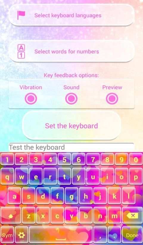 Dream Colors Keyboard Theme screenshot 1