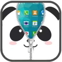 Panda Lock Screen Zipper