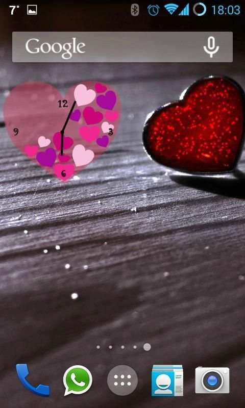 Pink Love Heart Clock Widget screenshot 5
