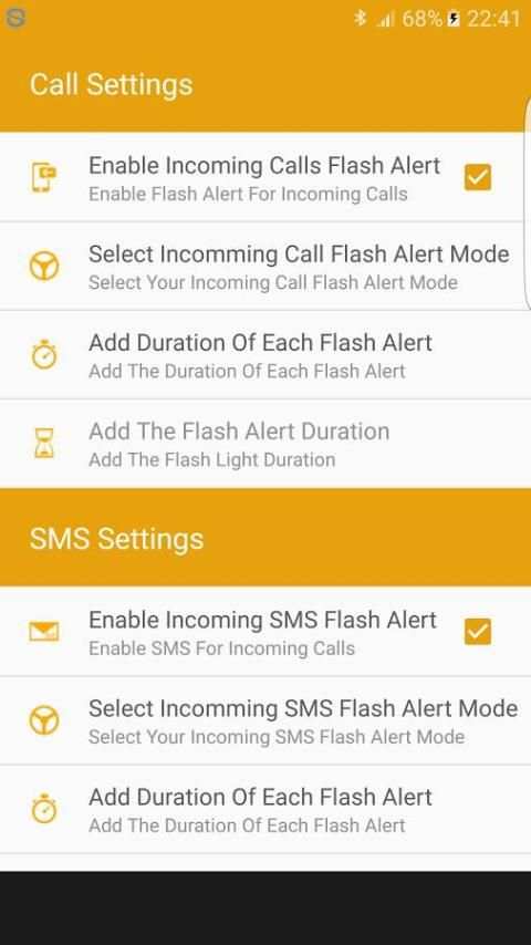 Flashlight Alerts on Call, SMS 2 تصوير الشاشة