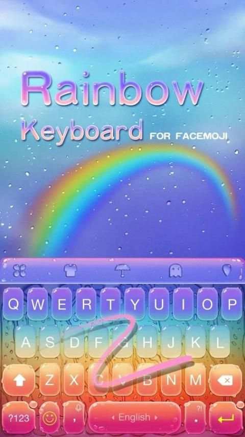 Rainbow Keyboard for Facemoji 1 تصوير الشاشة