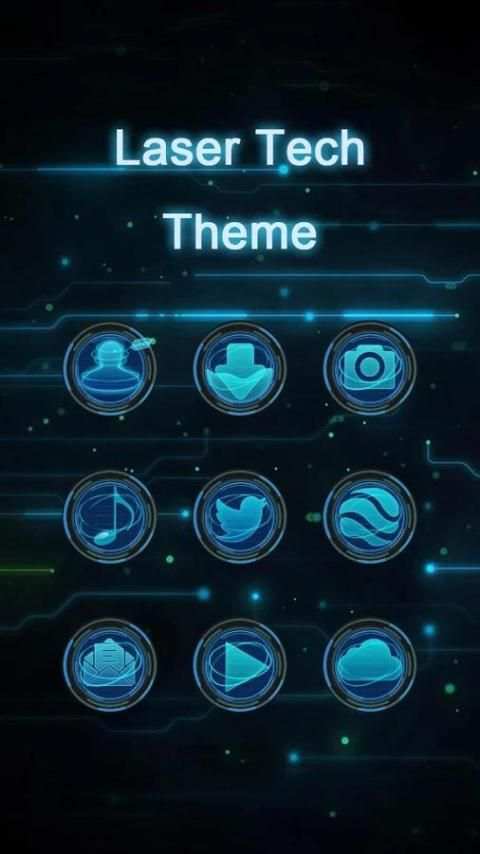Laser Tech Theme-Solo Launcher 1 تصوير الشاشة