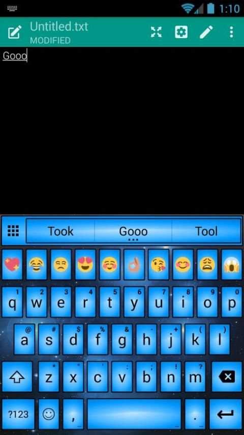 Led Blue Emoji Keyboard screenshot 4