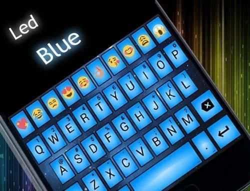 Led Blue Emoji Keyboard screenshot 1
