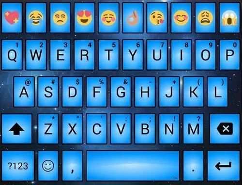 Led Blue Emoji Keyboard screenshot 2