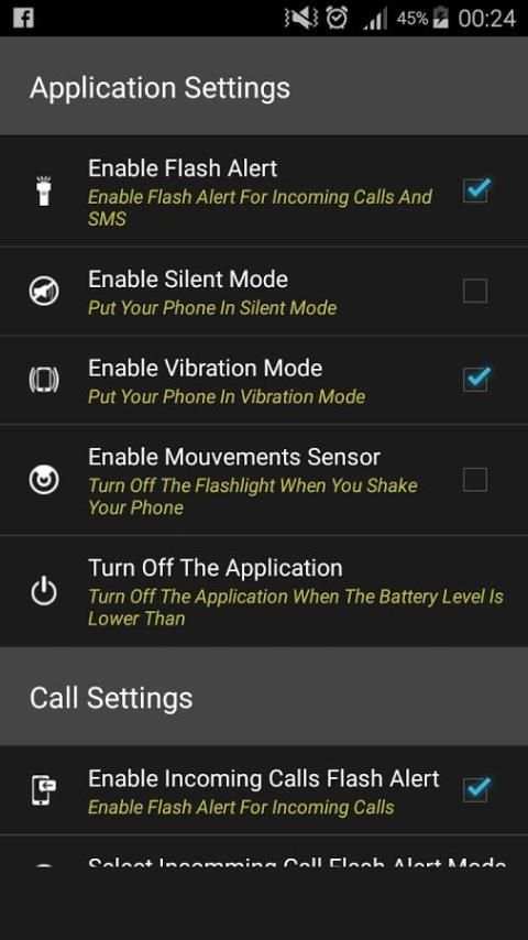 Flash Alert On Call & Sms Pro 3 تصوير الشاشة