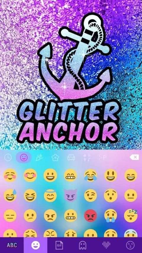 Glitter Anchor Kika Keyboard screenshot 6