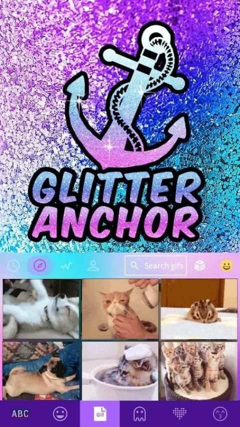 Glitter Anchor Kika Keyboard screenshot 5
