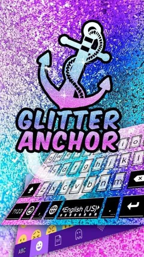 Glitter Anchor Kika Keyboard screenshot 8