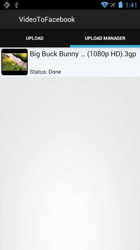 Video Uploader For Facebook screenshot 1