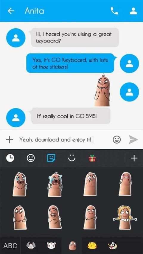 Keyboard Sticker Silly Finger скриншот 3
