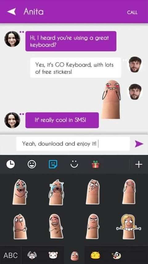 Keyboard Sticker Silly Finger скриншот 2