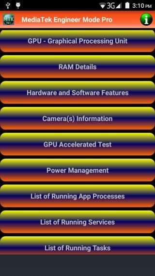 MediaTek Engineer Mode Pro स्क्रीनशॉट 3