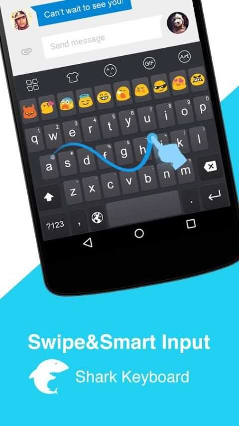 Emoji-Gif Shark Input Keyboard स्क्रीनशॉट 5