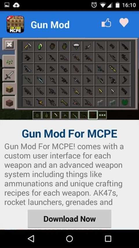 Gun Mod For MCPE! screenshot 1