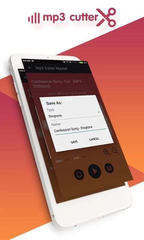 MP3 Music Cutter Into Ringtone screenshot 1