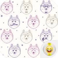 Cute Funny Husky Dog Stickers on 9Apps
