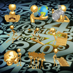 ikon emas 3D nomor Tema