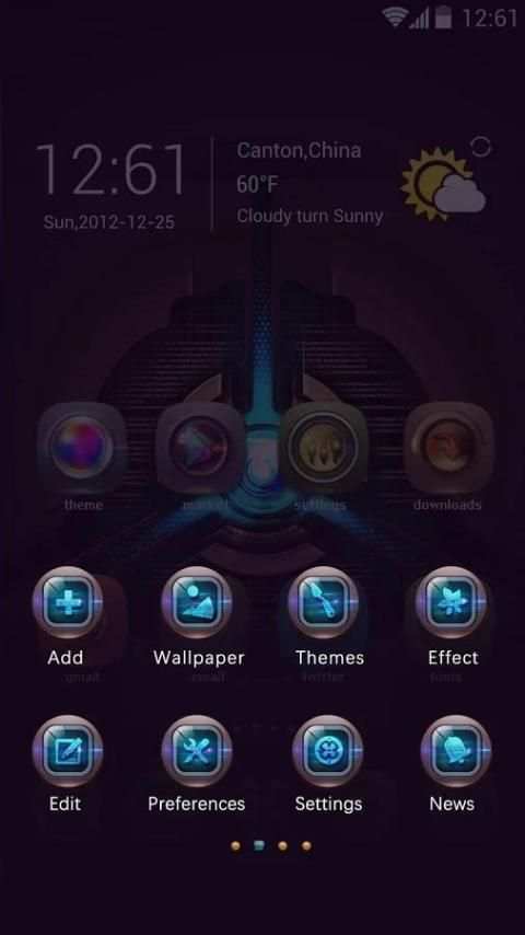 Blue Fire Go Launcher Theme screenshot 2