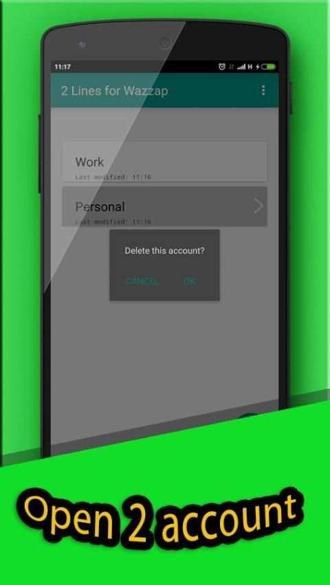 open 2 account whatsapp PRANK screenshot 1