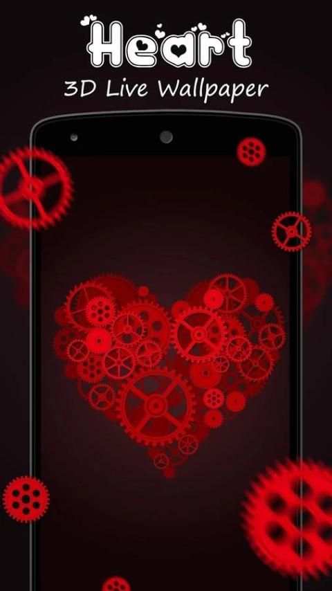 Heart 3D Live Wallpaper 4 تصوير الشاشة