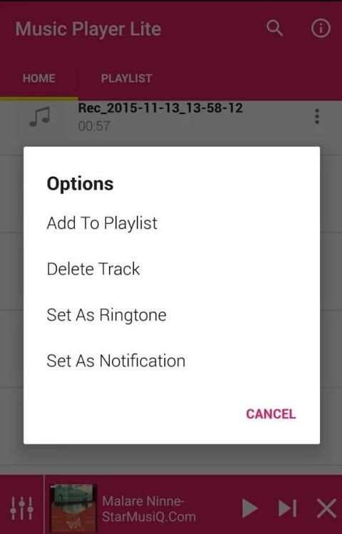 Music Player Lite 1 تصوير الشاشة