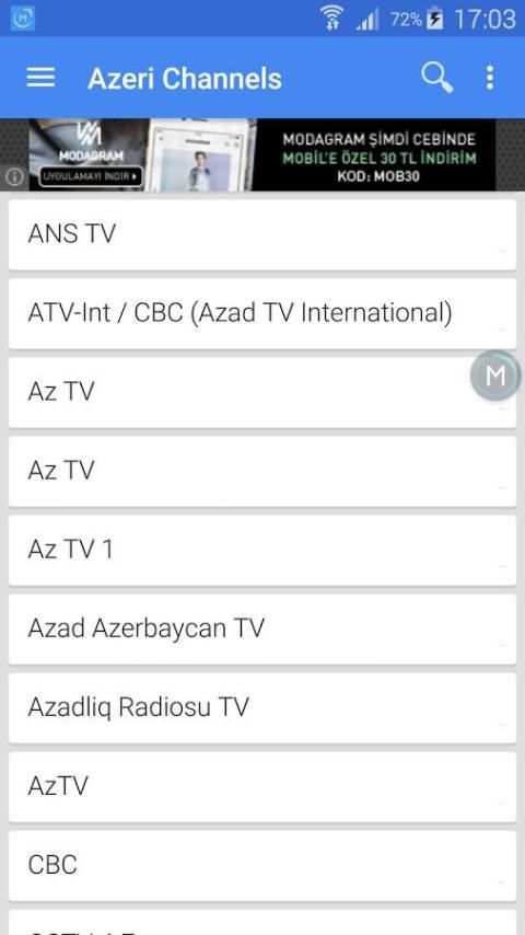 Azerbaijan TV Channels स्क्रीनशॉट 1