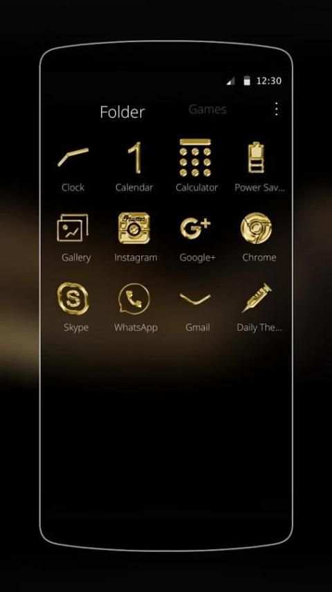 tema emas untuk huawei p8 screenshot 2