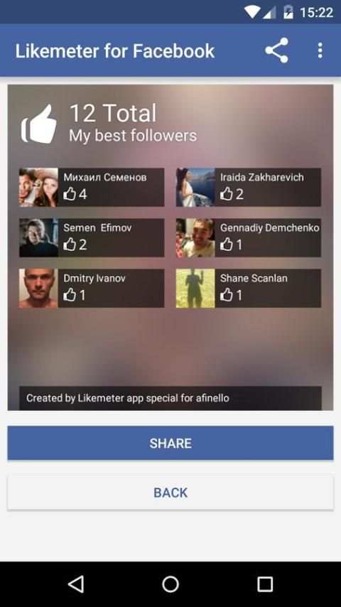 Likemeter for Facebook скриншот 1