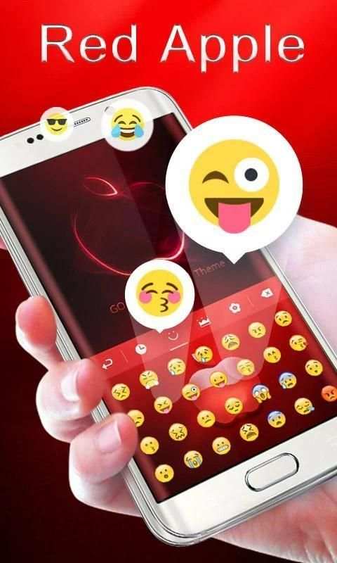 Red Apple GO Keyboard Theme screenshot 2