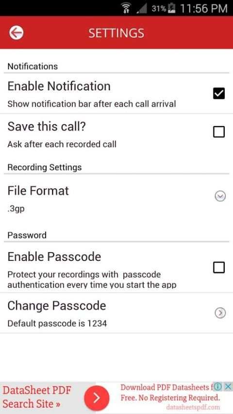 Call recorder screenshot 2