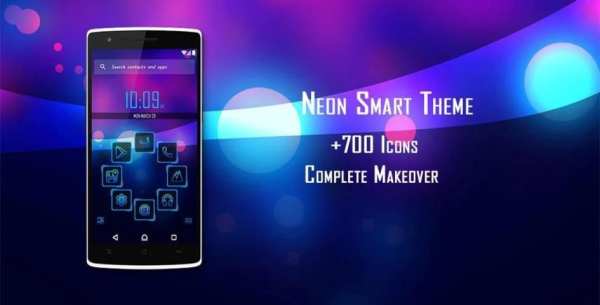 Smart Launcher Theme Neon 5 تصوير الشاشة