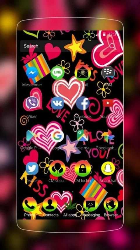 Pink Hearts Theme screenshot 2