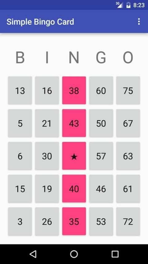 Simple Bingo Card 2 تصوير الشاشة