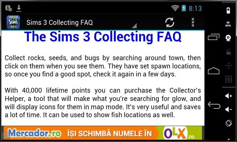 Sims 3 Cheats screenshot 1